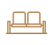 icono vectorial de sillas para la sala de espera de una oficina