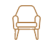 icono vectorial de una silla ergonómica