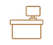 icono vectorial de una mesa con ordenador para sala de reuniones